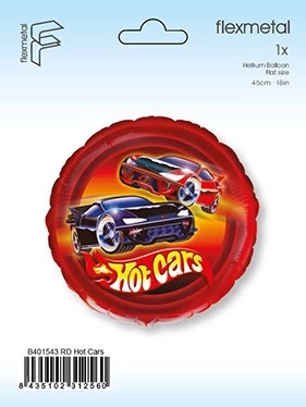 BALON FOLIOWY HOT CARS 48cm BALON Z SAMOCHODAMI MOTO RACE PARTY