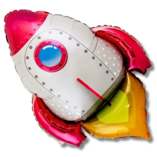 BALON FOLIOWY CZERWONA RAKIETA 76cm KOSMICZNE PARTY