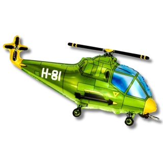 BALON FOLIOWY ZIELONY HELIKOPTER 96cm PODNIEBNE PARTY