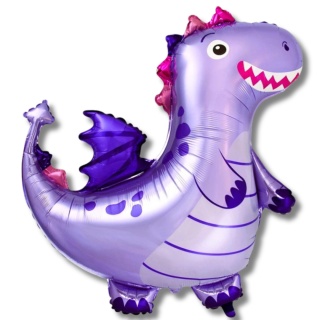 BALON FOLIOWY FIOLETOWY SMOK 92cm FANTASY PARTY