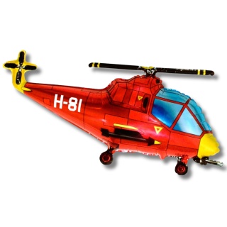 BALON FOLIOWY CZERWONY HELIKOPTER 96cm PODNIEBNE PARTY