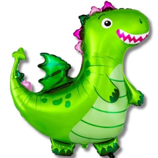 BALON FOLIOWY ZIELONY SMOK 92cm FANTASY PARTY