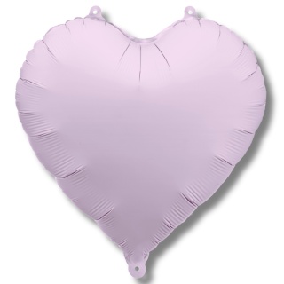 BALON FOLIOWY PASTELOWE FIOLETOWE SERCE 45cm MATOWE