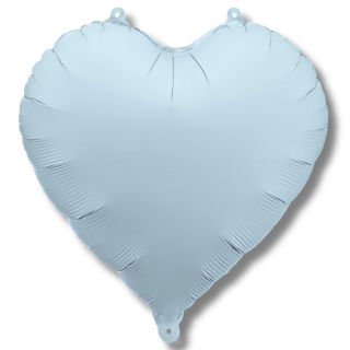BALON FOLIOWY PASTELOWE BŁĘKITNE SERCE 45cm MATOWE