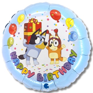 BALON FOLIOWY BLUEY HAPPY BIRTHDAY 46cm BLUEY BALON