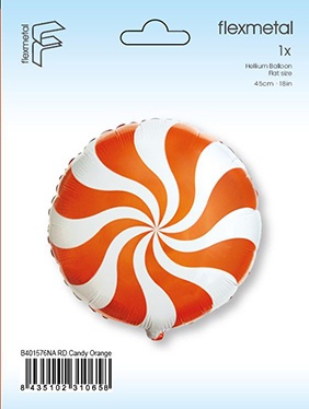 BALON FOLIOWY CUKIEREK POMARAŃCZOWY 48cm CANDY PARTY