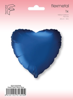 BALON FOLIOWY SERCE GRANATOWE 45cm NAVY BLUE