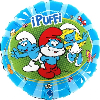 BALON FOLIOWY SMERFY 46cm SMERFETKA PAPA SMERF