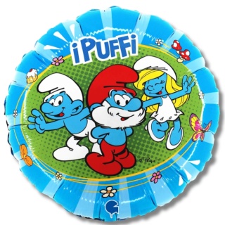 BALON FOLIOWY SMERFY 46cm SMERFETKA PAPA SMERF