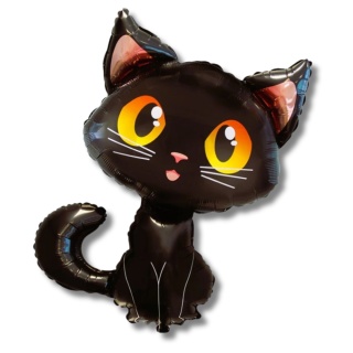 BALON FOLIOWY CZARNY KOTEK 90cm BALON KOTEK