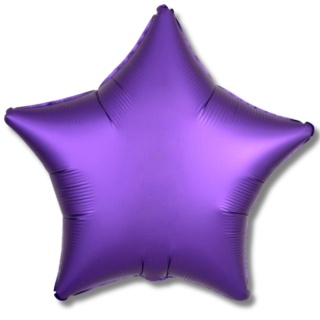 BALON FOLIOWY FIOLETOWA GWIAZDKA 43cm SATYNOWA LUSTRE PURPLE