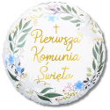 BALON FOLIOWY NA KOMUNIĘ 46cm PIERWSZA KOMUNIA ŚWIĘTA BALON FOLIOWY NA KOMUNIĘ 46cm PIERWSZA KOMUNIA ŚWIĘTA