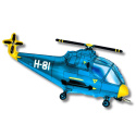 BALON FOLIOWY NIEBIESKI HELIKOPTER 96cm PODNIEBNE PARTY