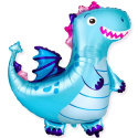 BALON FOLIOWY NIEBIESKI SMOK 92cm FANTASY PARTY