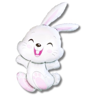 BALON FOLIOWY RADOSNY ZAJĄC 112cm BALON ZAJĄCZEK WIELKANOC