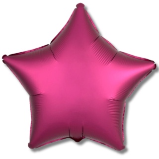 BALON FOLIOWY RÓŻOWA GWIAZDKA 43cm SATYNOWA LUSTRE PINK