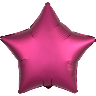 BALON FOLIOWY RÓŻOWA GWIAZDKA 43cm SATYNOWA LUSTRE PINK