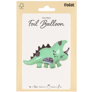 BALON FOLIOWY TRICERATOPS 76cm DINOZAUR PARTY