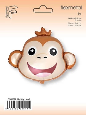 BALON FOLIOWY UŚMIECHNIĘTA MAŁPKA 77cm BALON MAŁPA