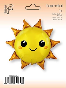 BALON FOLIOWY UŚMIECHNIĘTE SŁOŃCE 78cm BALON SŁOŃCE