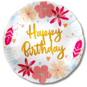 BALON URODZINOWY W KWIATY 43cm HAPPY BIRTHDAY PREMIUM
