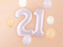 FOLIOWY BALON CYFRA 2 JASNY FIOLETOWY 72cm URODZINY HEL/POWIETRZE