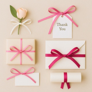 TASIEMKA SATYNOWA 6mm RÓŻOWA 25m