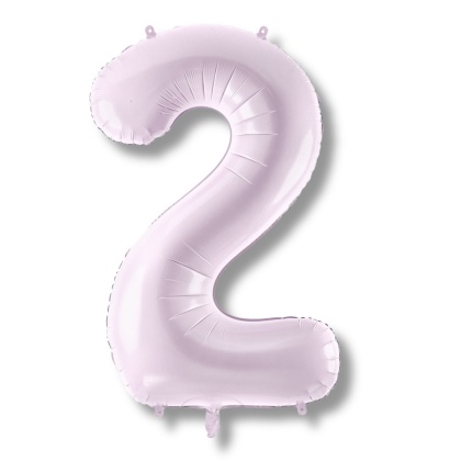 FOLIOWY BALON CYFRA 2 FIOLETOWA PASTELOWA 72cm URODZINY HEL/POWIETRZE