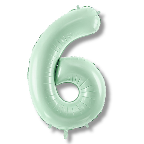 FOLIOWY BALON CYFRA 6 ZIELONA PASTELOWA 72cm URODZINY HEL/POWIETRZE FOLIOWY BALON CYFRA 6 ZIELONA PASTELOWA 72cm URODZINY HEL/POWIETRZE