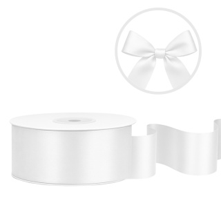 TASIEMKA SATYNOWA 25mm BIAŁA 25m