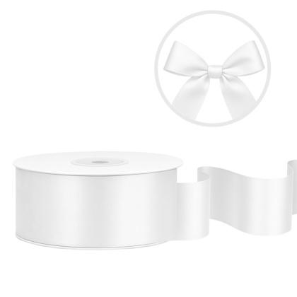 TASIEMKA SATYNOWA 25mm BIAŁA 25m