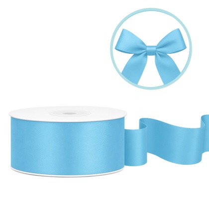 TASIEMKA SATYNOWA 25mm BŁĘKITNA 25m