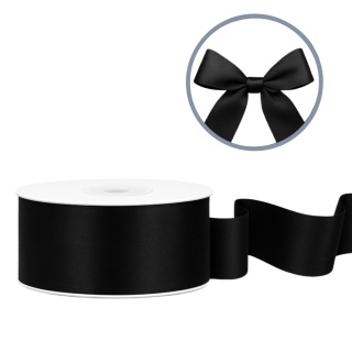 TASIEMKA SATYNOWA 25mm CZARNA 25m