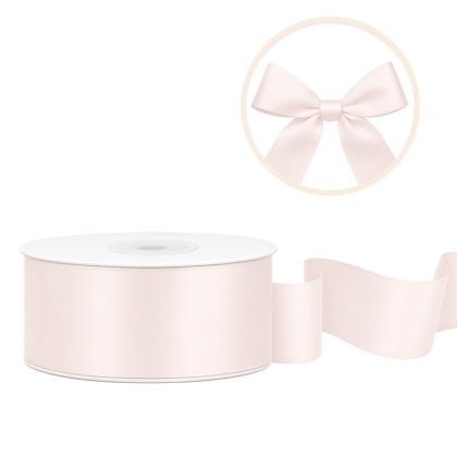 TASIEMKA SATYNOWA 25mm ZŁAMANA BIEL 25m