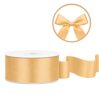 TASIEMKA SATYNOWA 25mm ZŁOTA JASNA 25m