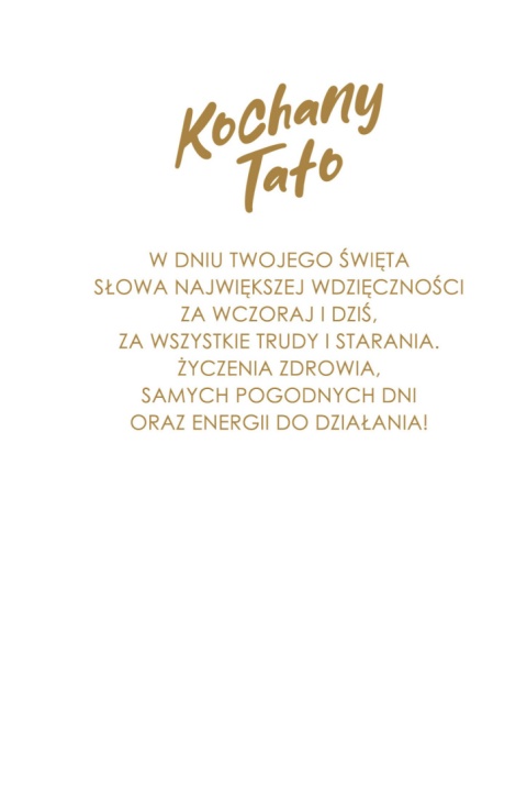 9892 KARTA Z ŻYCZENIAMI DLA TATY JESTEŚ NAJLEPSZYM TATĄ DZIEŃ OJCA