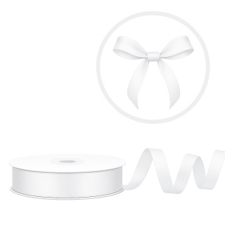 TASIEMKA SATYNOWA 12mm BIAŁA 25m