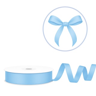 TASIEMKA SATYNOWA 12mm BŁĘKITNA NIEBIESKA 25m