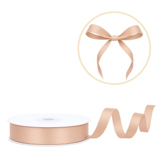 TASIEMKA SATYNOWA 12mm BRZOSKWINIOWA 25m