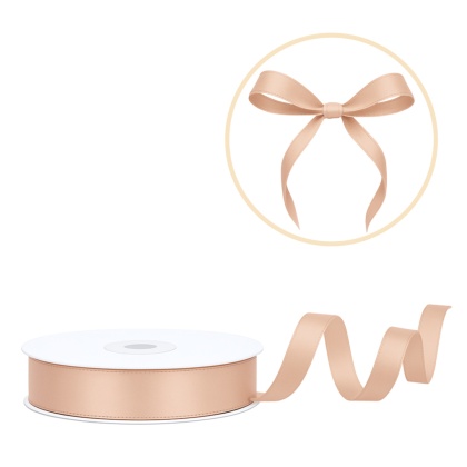 TASIEMKA SATYNOWA 12mm BRZOSKWINIOWA 25m