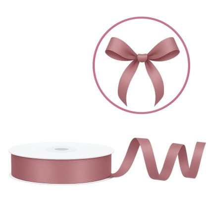 TASIEMKA SATYNOWA 12mm DYMIONY RÓŻ CIEMNY 25m