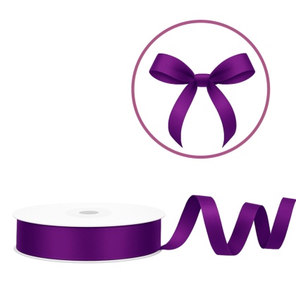 TASIEMKA SATYNOWA 12mm FIOLETOWA PURPURA 25m