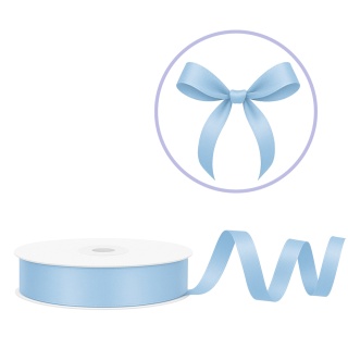 TASIEMKA SATYNOWA 12mm MGLISTA NIEBIESKA JASNA 25m