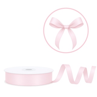 TASIEMKA SATYNOWA 12mm PUDROWY RÓŻ JASNY 25m
