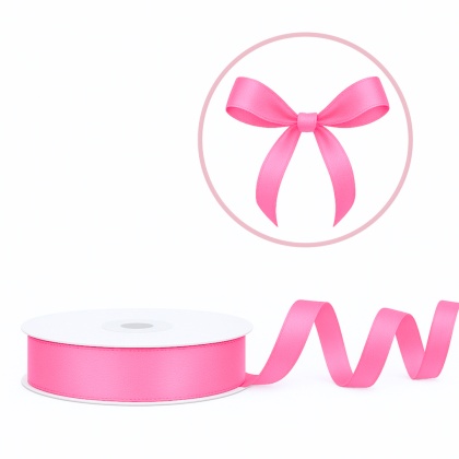 TASIEMKA SATYNOWA 12mm RÓŻOWA 25m