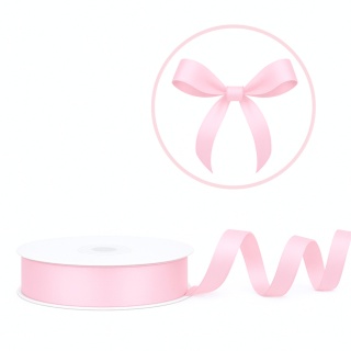 TASIEMKA SATYNOWA 12mm RÓŻOWA JASNA 25m