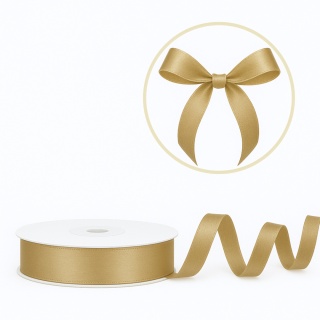 TASIEMKA SATYNOWA 12mm ZŁOTA JASNA 25m