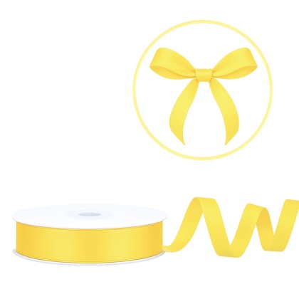 TASIEMKA SATYNOWA 12mm ŻÓŁTA 25m