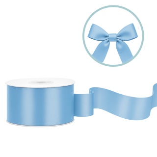 TASIEMKA SATYNOWA 25mm NIEBIESKA MGLISTA JASNA 25m