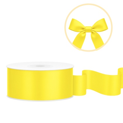 TASIEMKA SATYNOWA 25mm ŻÓŁTA KANARKOWA 25m